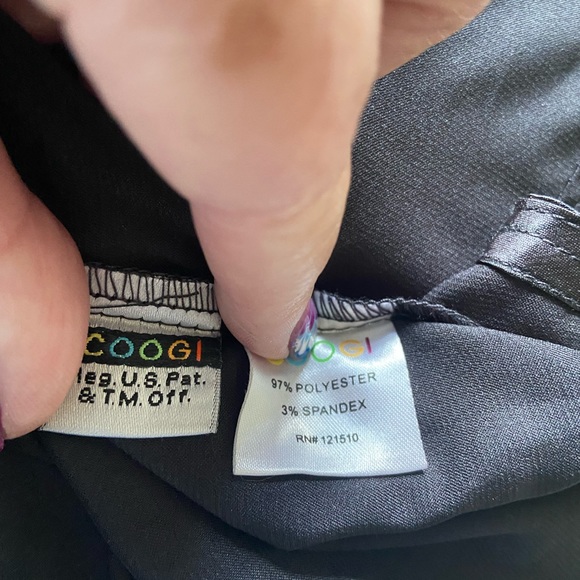 Nwt  Coogi satin dress snaps black C4. It is really about a medium. - Picture 2 of 7